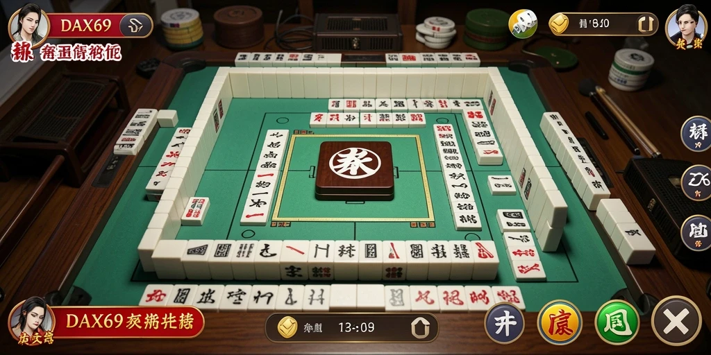 Screenshot utama DAX69 menampilkan gameplay Mahjong yang memikat.