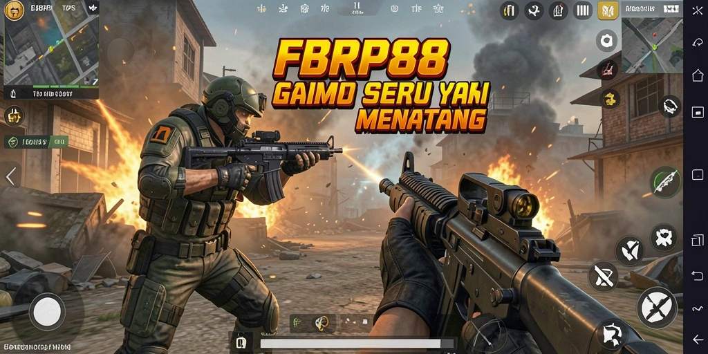 Tampilan gameplay seru dengan aksi tembak-menembak di FBRP88.