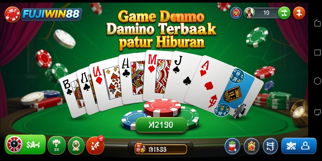 Tampilan screenshot FUJIWIN88 yang menampilkan serunya bermain Domino.