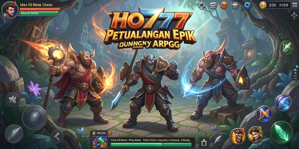 Screenshot utama HO777 menampilkan aksi pertarungan seru dalam dunia ARPG.