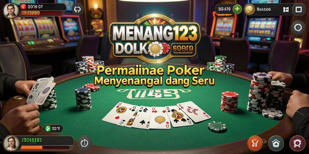 Screenshot utama MENANG123 menampilkan gameplay Poker yang seru dan menantang.