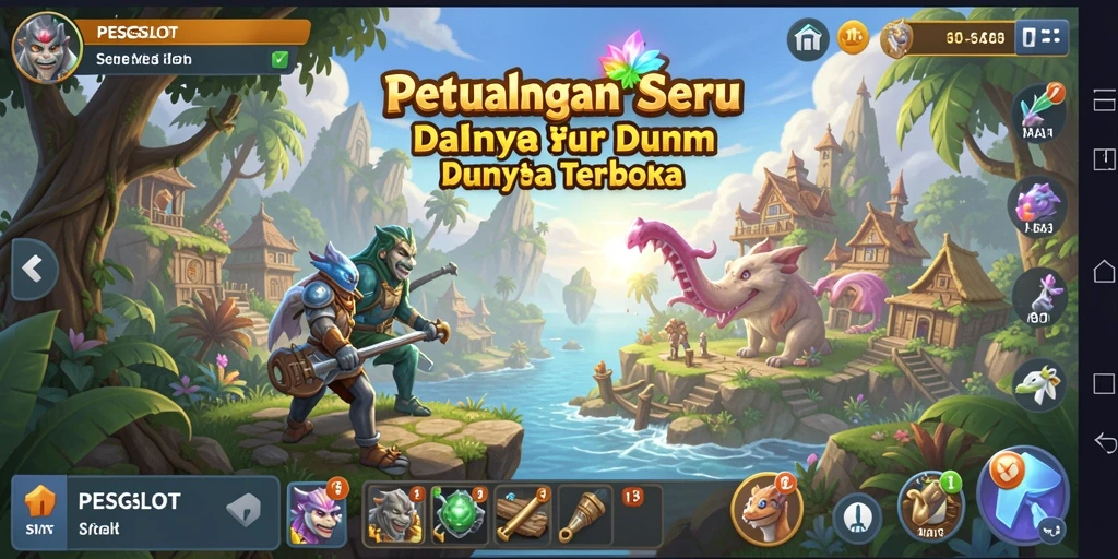 Gameplay PESGSLOT yang menampilkan eksplorasi dunia terbuka.