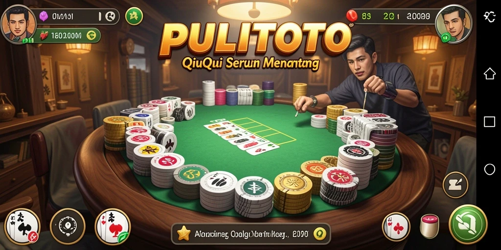 Gameplay PULITOTO yang seru dan interaktif dalam permainan QiuQiu.