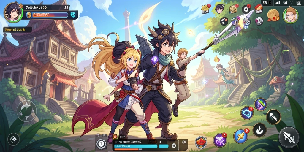 Tangkapan layar SVIP8 menampilkan karakter Anime dalam aksi seru.