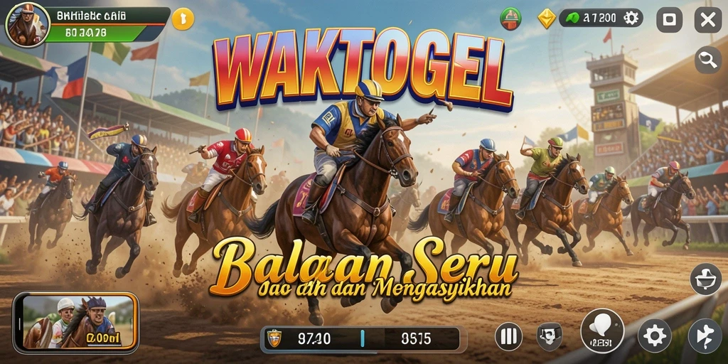 Tampilan utama gameplay balapan seru WAKTOGEL.
