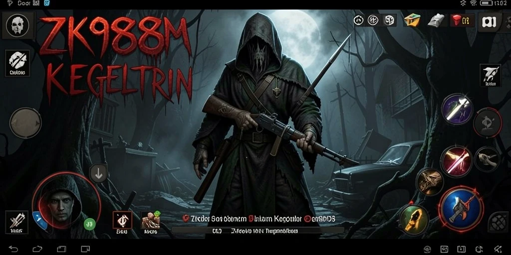 Gameplay ZK988 menampilkan suasana mencekam dan makhluk menyeramkan.