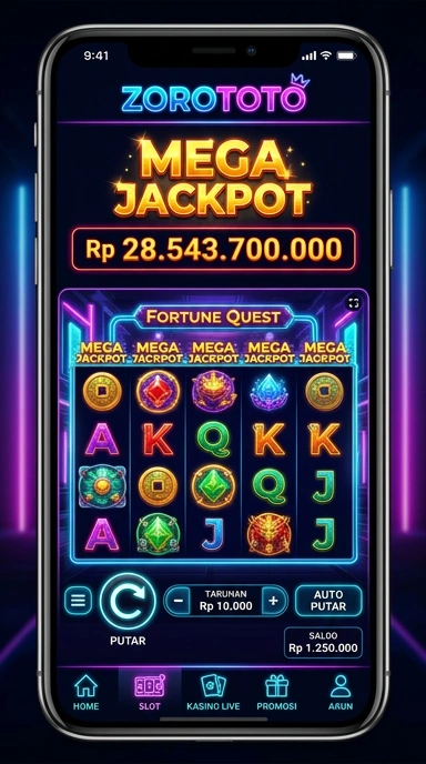 Tampilan utama aplikasi zorototo yang user-friendly.